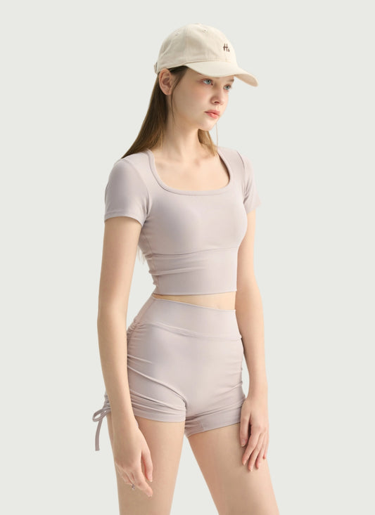 LuneFlow TCX42002 – Hauts de yoga sans couture en gros pour femmes – T-shirts de sport à manches longues respirants effet seconde peau pour le fitness et la course à pied