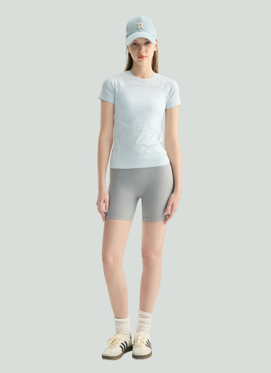 LuneFlow TCX42002 – Hauts de yoga sans couture en gros pour femmes – T-shirts de sport à manches longues respirants effet seconde peau pour le fitness et la course à pied