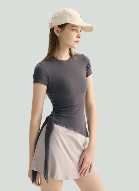 LuneFlow TCX42002 – Hauts de yoga sans couture en gros pour femmes – T-shirts de sport à manches longues respirants effet seconde peau pour le fitness et la course à pied