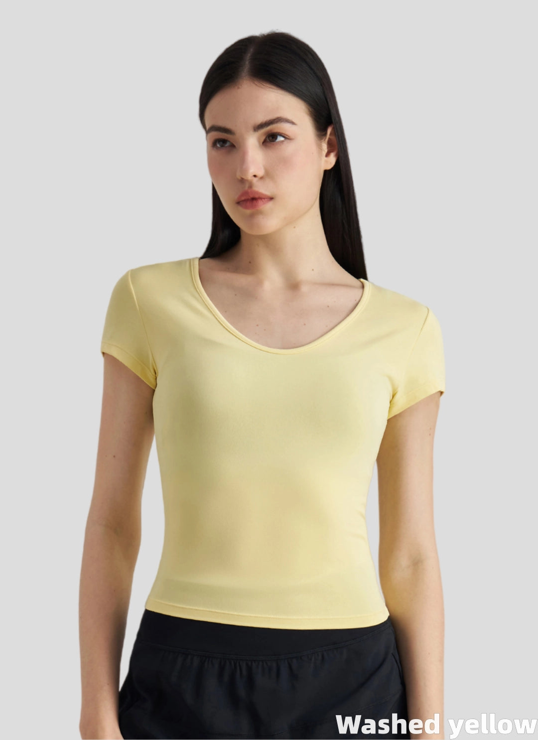 LuneFlow TCX42002 – Hauts de yoga sans couture en gros pour femmes – T-shirts de sport à manches longues respirants effet seconde peau pour le fitness et la course à pied