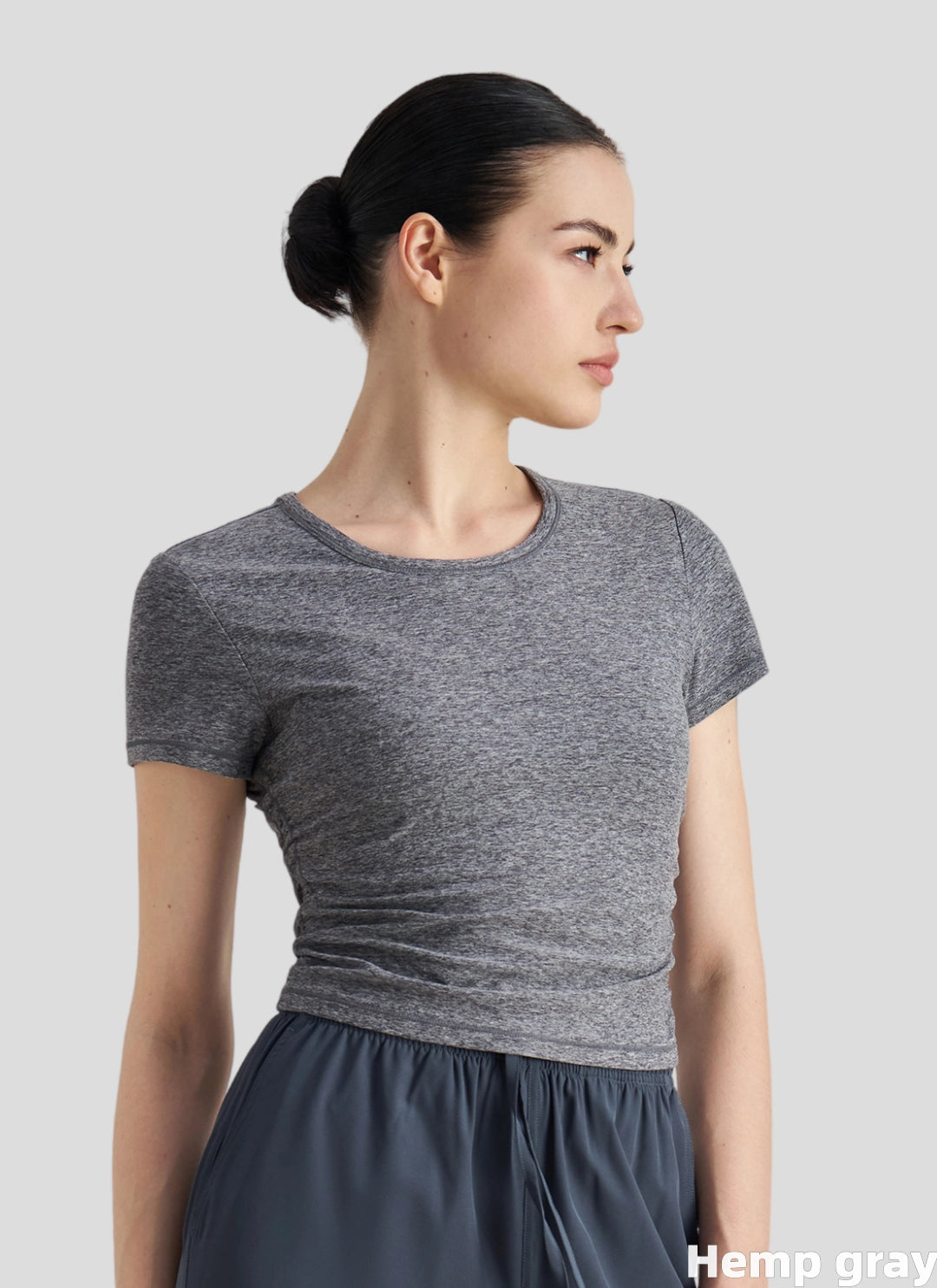 LuneFlow TCX42002 – Hauts de yoga sans couture en gros pour femmes – T-shirts de sport à manches longues respirants effet seconde peau pour le fitness et la course à pied