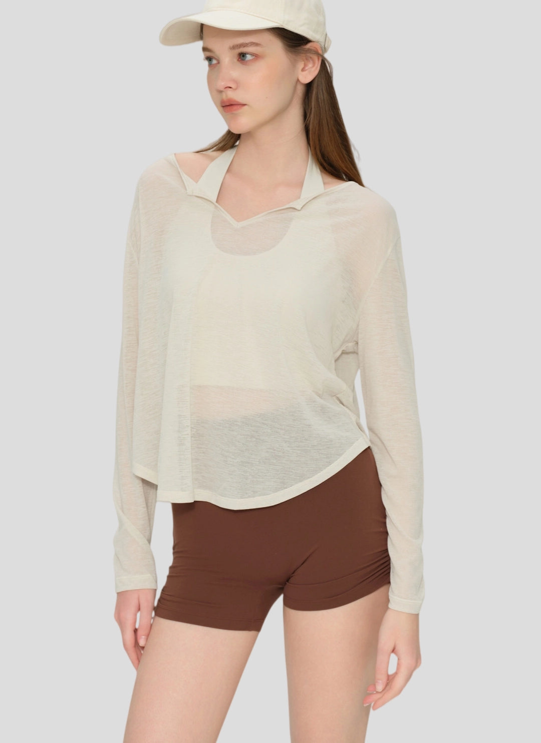 LuneFlow TCX42002 – Hauts de yoga sans couture en gros pour femmes – T-shirts de sport à manches longues respirants effet seconde peau pour le fitness et la course à pied