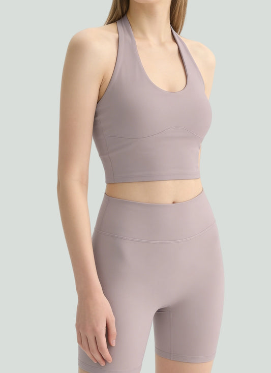 NULS Tie Halter Sports Bra with Built-In Cups TWX62027