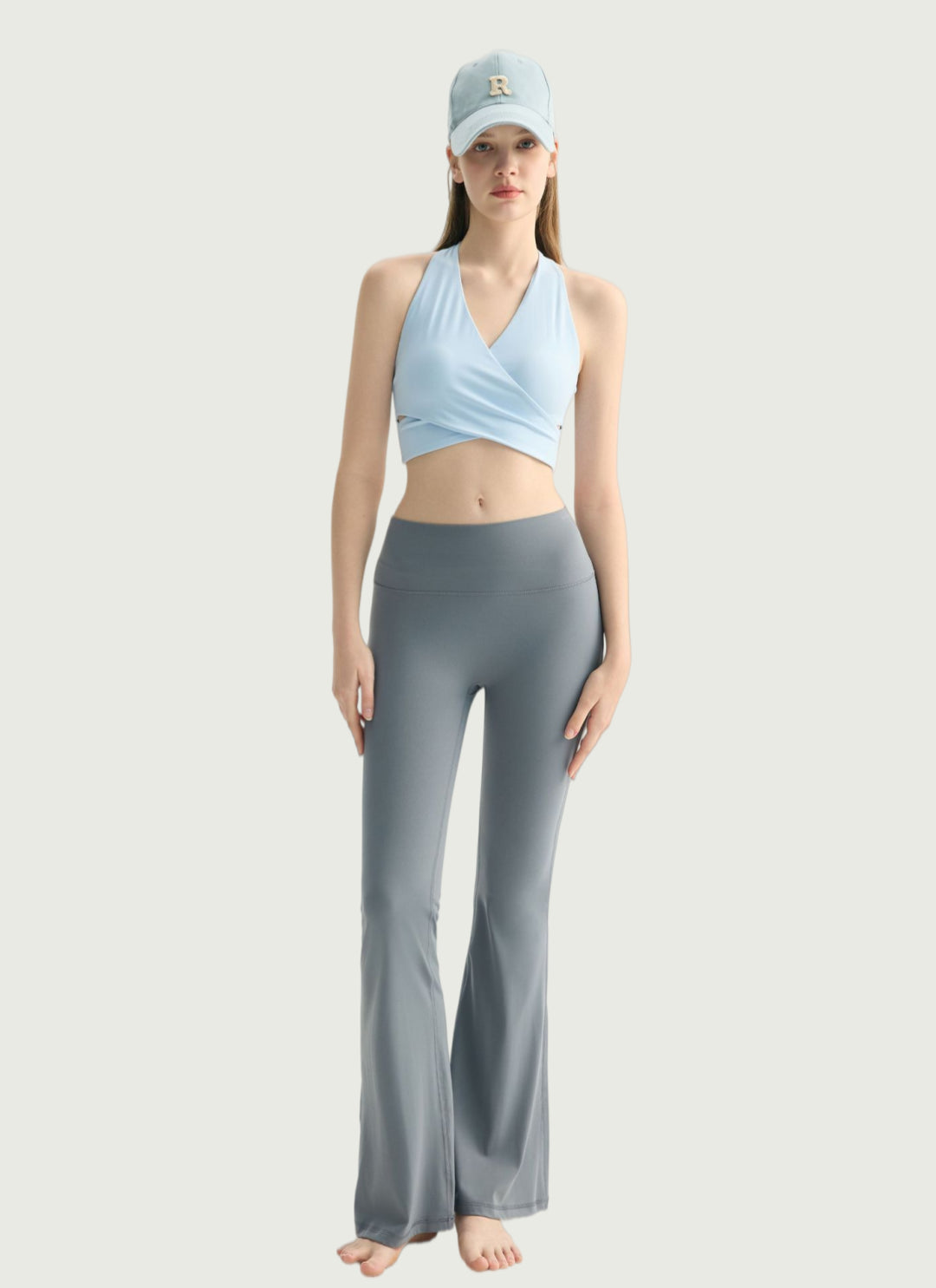 LuneFlow TCX42002 – Hauts de yoga sans couture en gros pour femmes – T-shirts de sport à manches longues respirants effet seconde peau pour le fitness et la course à pied