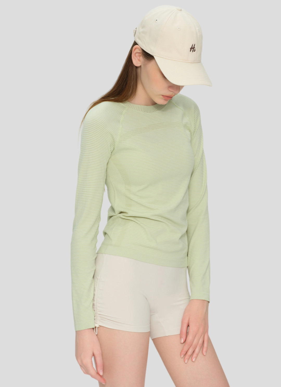 LuneFlow TCX42002 – Hauts de yoga sans couture en gros pour femmes – T-shirts de sport à manches longues respirants effet seconde peau pour le fitness et la course à pied