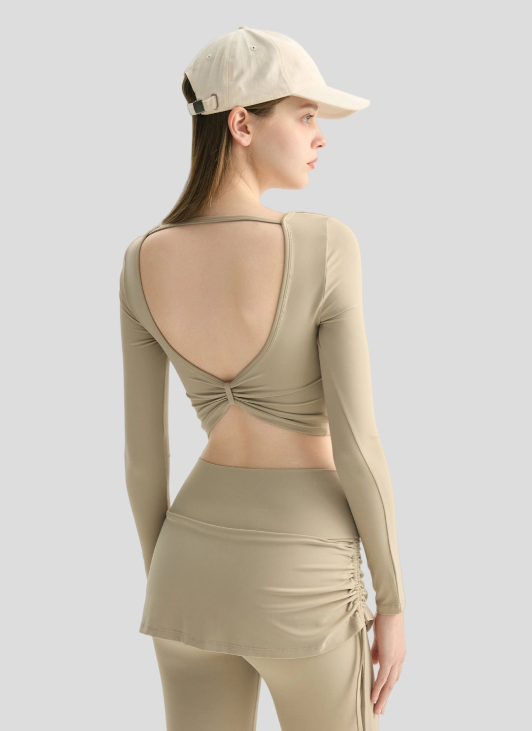 LuneFlow TCX42002 – Hauts de yoga sans couture en gros pour femmes – T-shirts de sport à manches longues respirants effet seconde peau pour le fitness et la course à pied