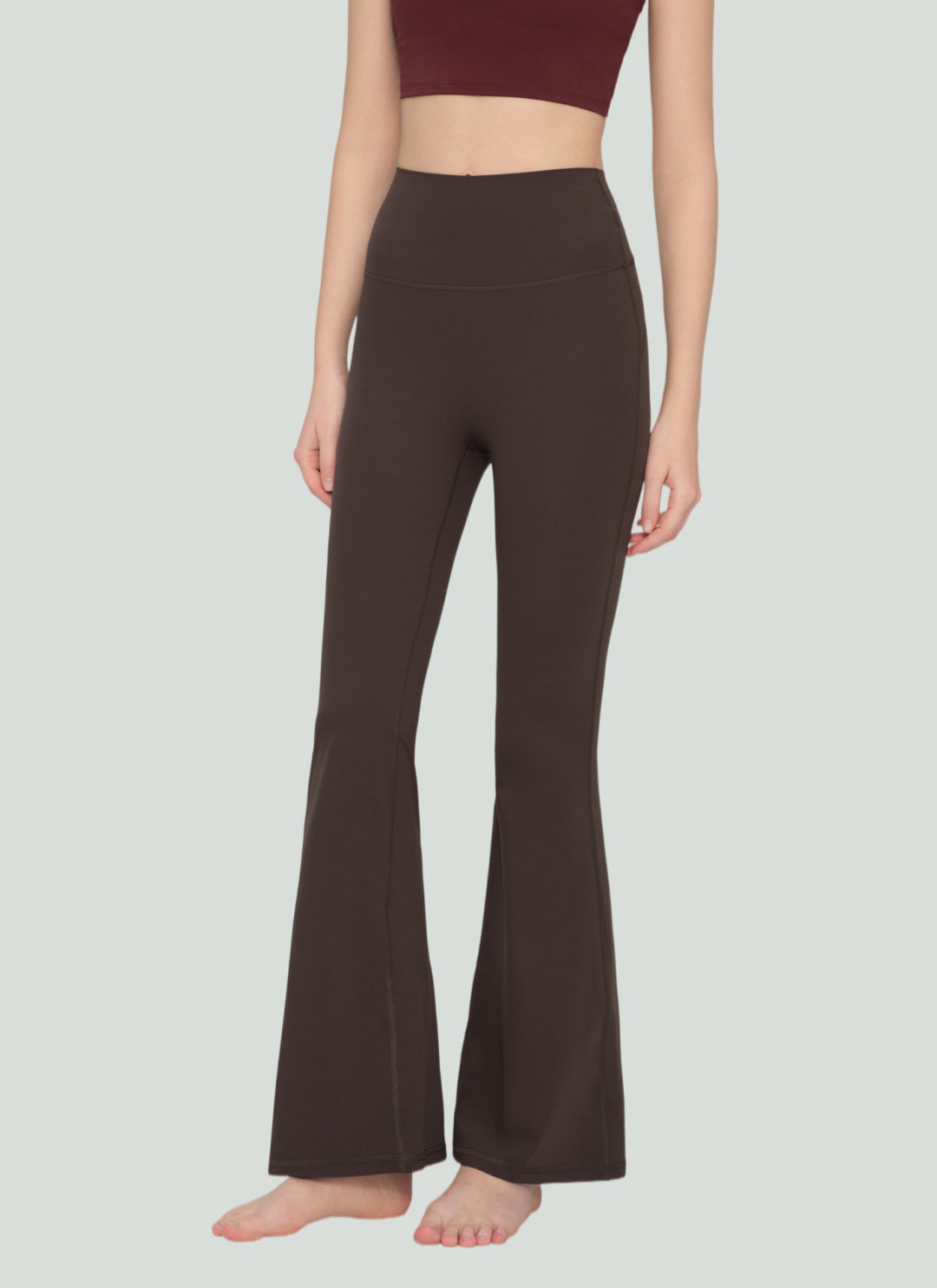 LuneFlow TCX42002 – Hauts de yoga sans couture en gros pour femmes – T-shirts de sport à manches longues respirants effet seconde peau pour le fitness et la course à pied