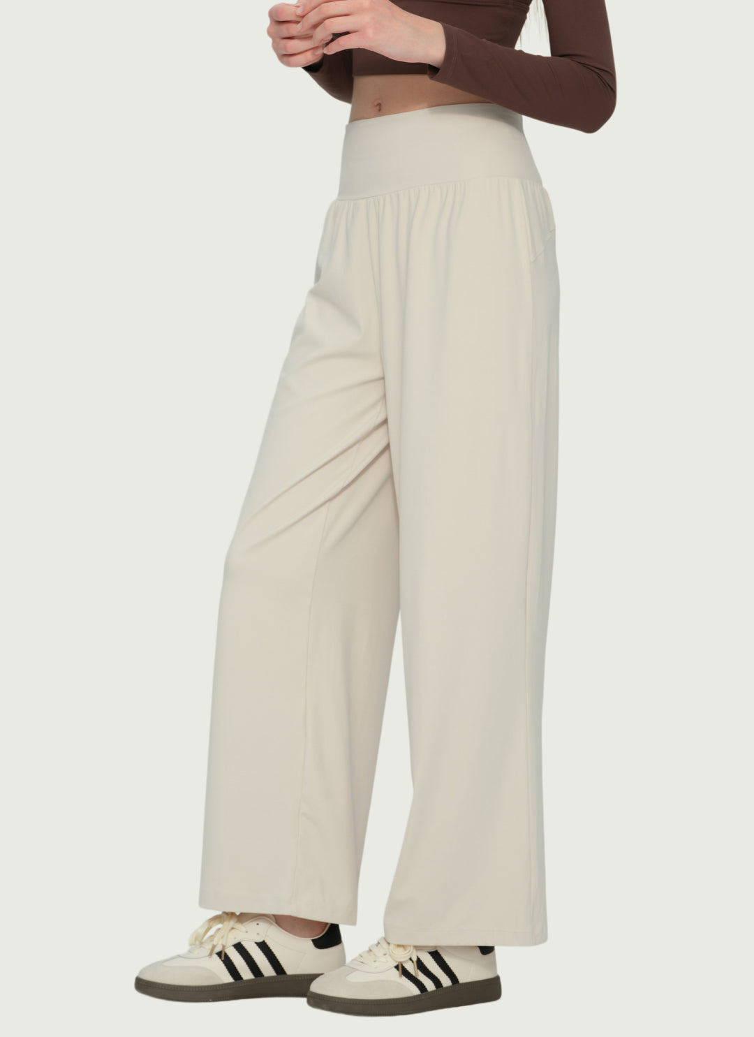 LuneFlow TCX42002 – Hauts de yoga sans couture en gros pour femmes – T-shirts de sport à manches longues respirants effet seconde peau pour le fitness et la course à pied