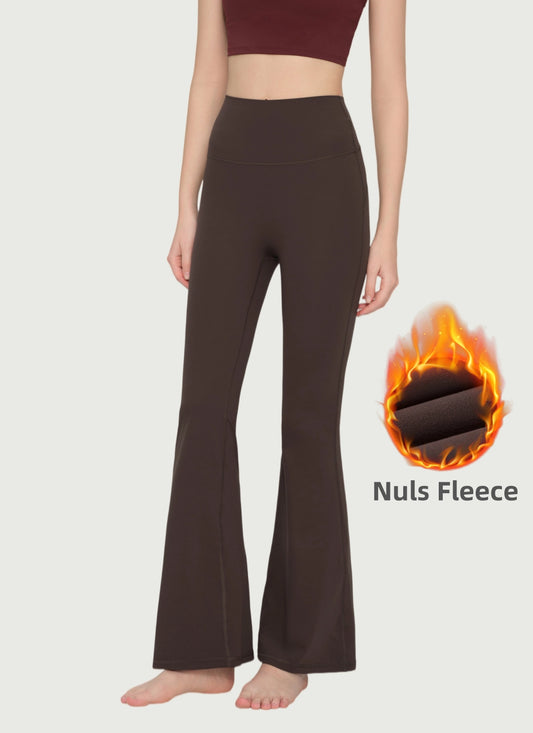 Nuls Fleece High Waist Flare Yoga Leggings TCK53013