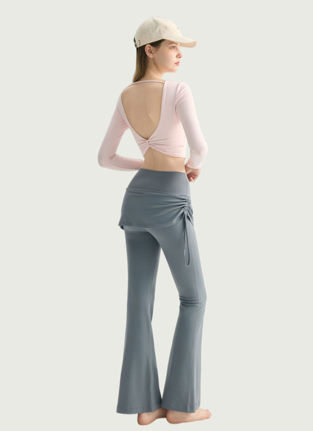 LuneFlow TCX42002 – Hauts de yoga sans couture en gros pour femmes – T-shirts de sport à manches longues respirants effet seconde peau pour le fitness et la course à pied