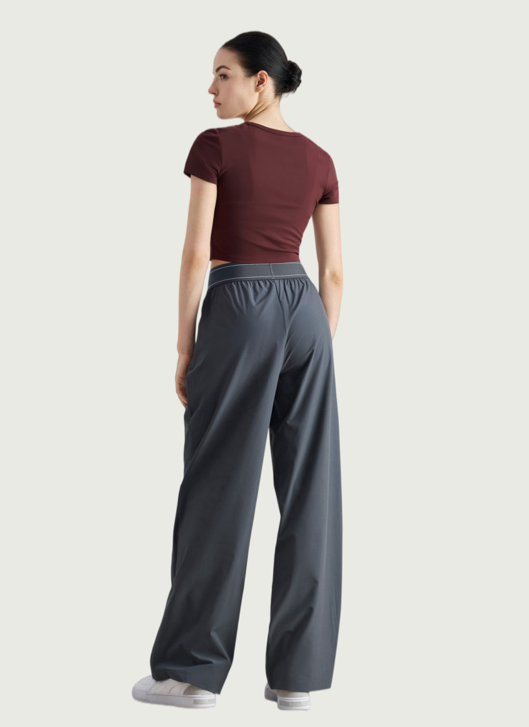 LuneFlow TCX42002 – Hauts de yoga sans couture en gros pour femmes – T-shirts de sport à manches longues respirants effet seconde peau pour le fitness et la course à pied