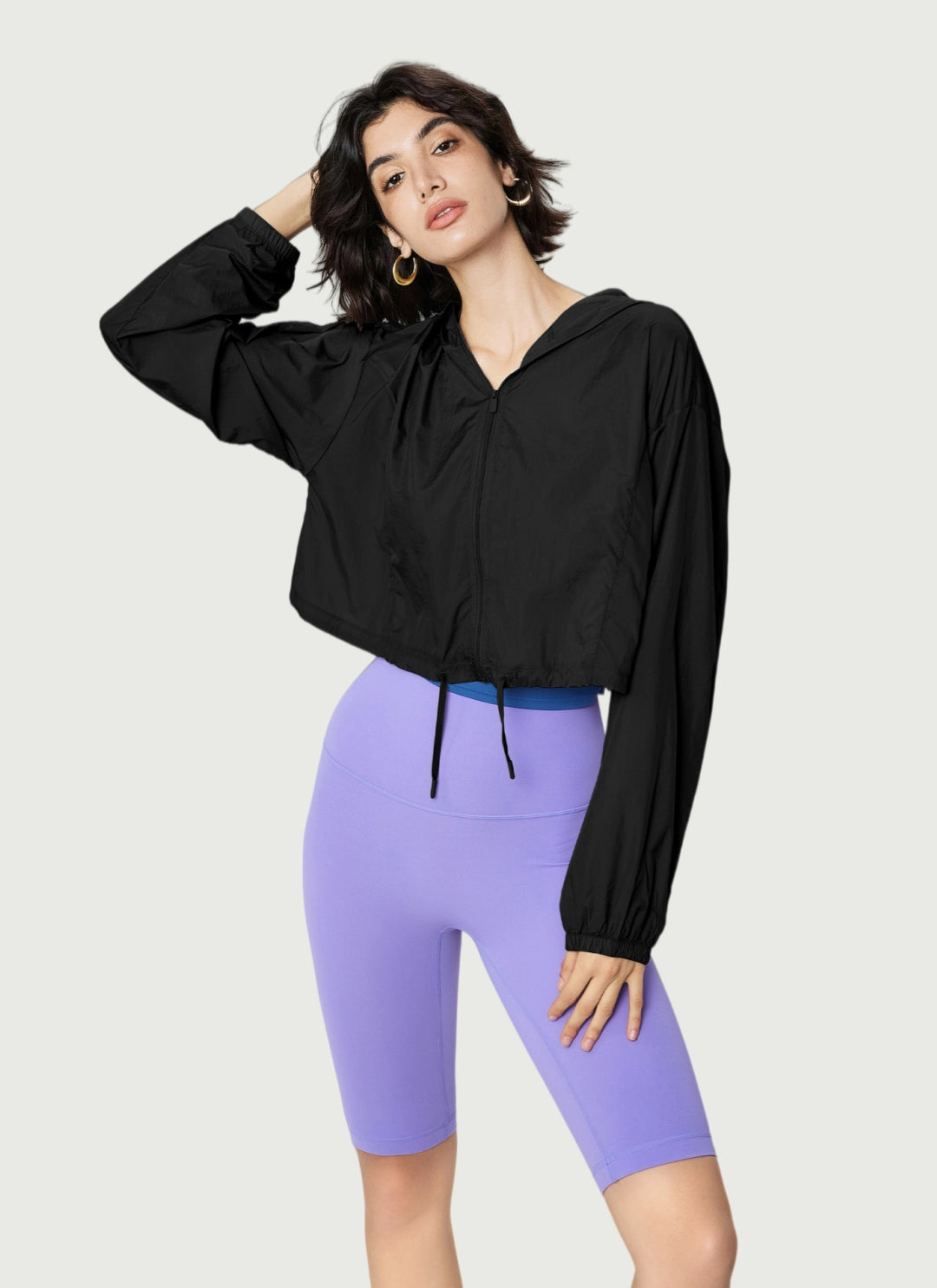 LuneFlow TCX42002 – Hauts de yoga sans couture en gros pour femmes – T-shirts de sport à manches longues respirants effet seconde peau pour le fitness et la course à pied