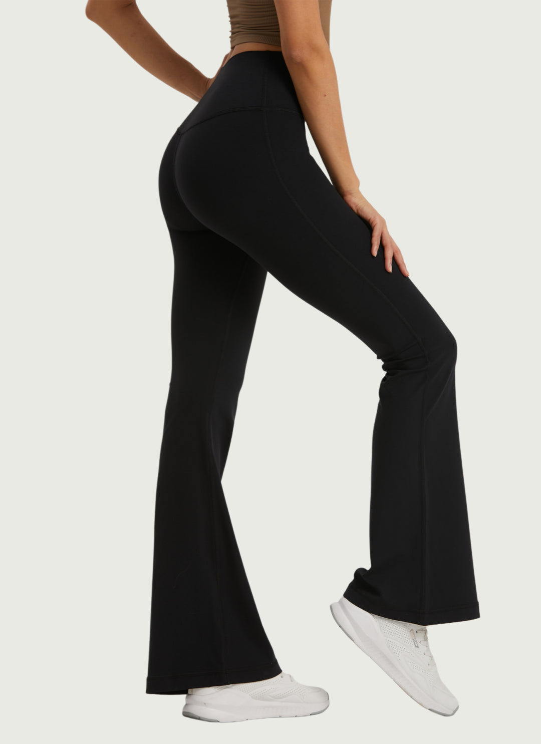 LuneFlow TCX42002 – Hauts de yoga sans couture en gros pour femmes – T-shirts de sport à manches longues respirants effet seconde peau pour le fitness et la course à pied