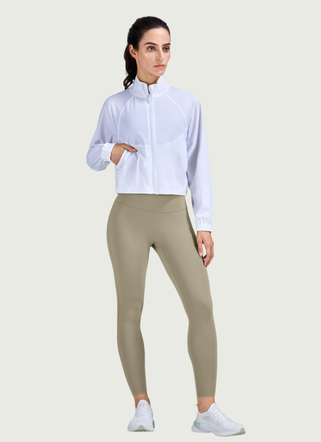LuneFlow TCX42002 – Hauts de yoga sans couture en gros pour femmes – T-shirts de sport à manches longues respirants effet seconde peau pour le fitness et la course à pied