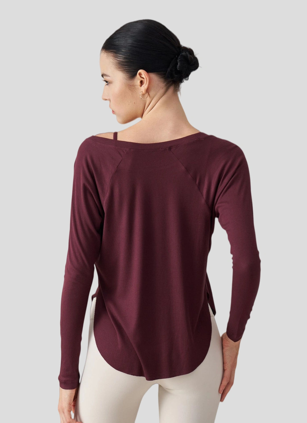 LuneFlow TCX42002 – Hauts de yoga sans couture en gros pour femmes – T-shirts de sport à manches longues respirants effet seconde peau pour le fitness et la course à pied