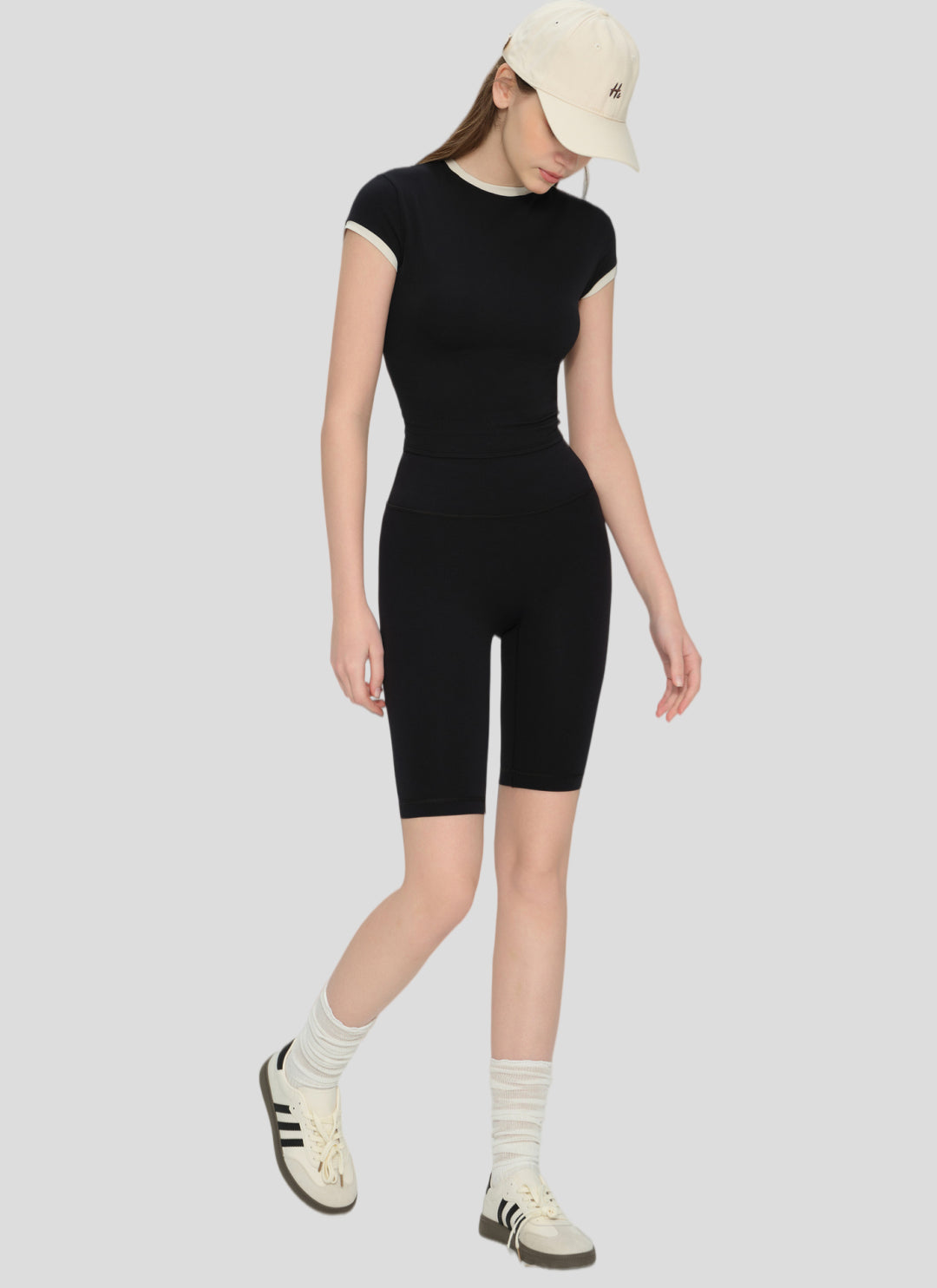 LuneFlow TCX42002 – Hauts de yoga sans couture en gros pour femmes – T-shirts de sport à manches longues respirants effet seconde peau pour le fitness et la course à pied