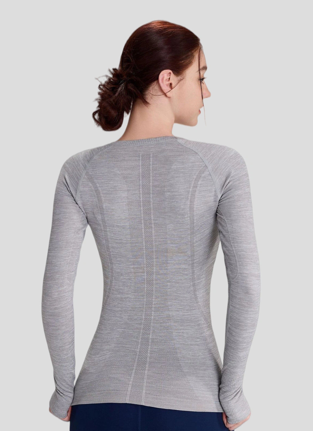 LuneFlow TCX42002 – Hauts de yoga sans couture en gros pour femmes – T-shirts de sport à manches longues respirants effet seconde peau pour le fitness et la course à pied
