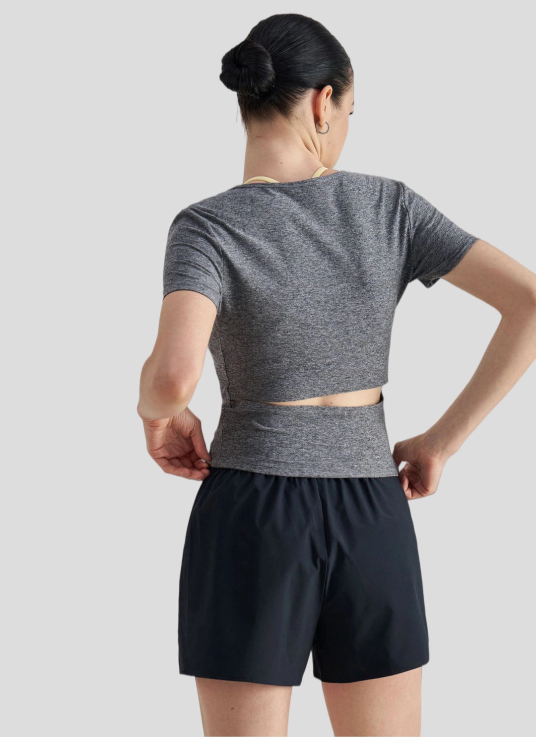 LuneFlow TCX42002 – Hauts de yoga sans couture en gros pour femmes – T-shirts de sport à manches longues respirants effet seconde peau pour le fitness et la course à pied