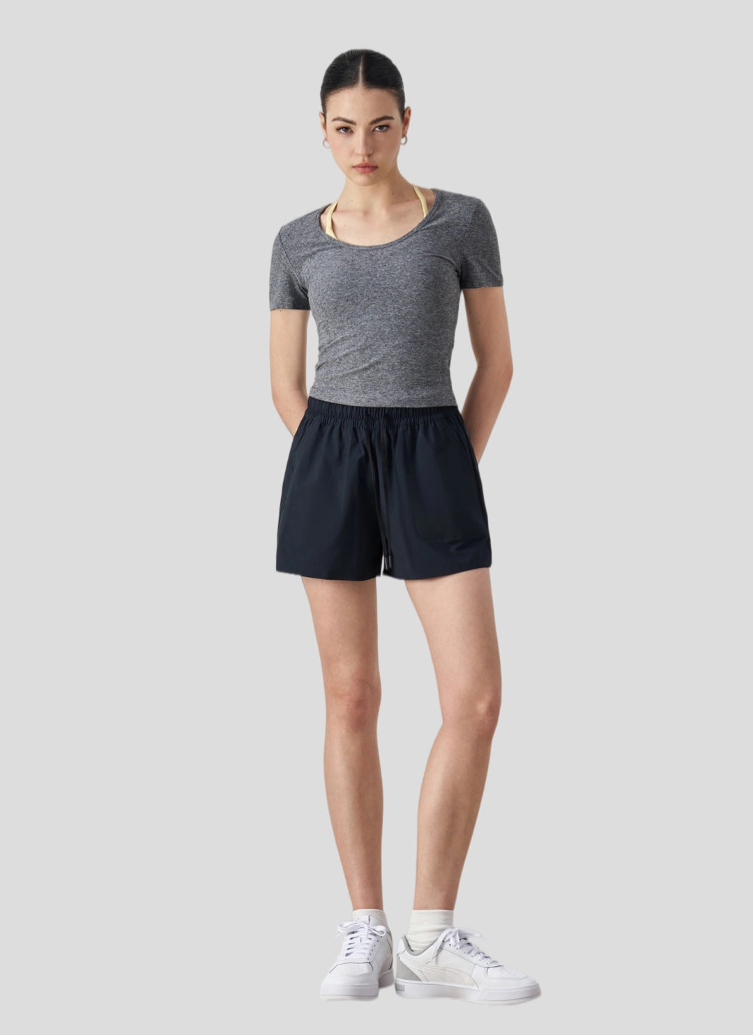 LuneFlow TCX42002 – Hauts de yoga sans couture en gros pour femmes – T-shirts de sport à manches longues respirants effet seconde peau pour le fitness et la course à pied