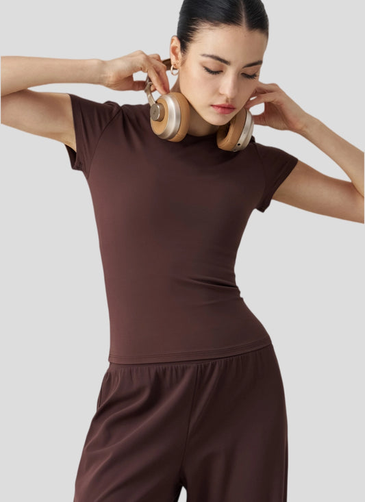 Soft Nuls Sculpting Yoga Short Sleeve Top TTX42008