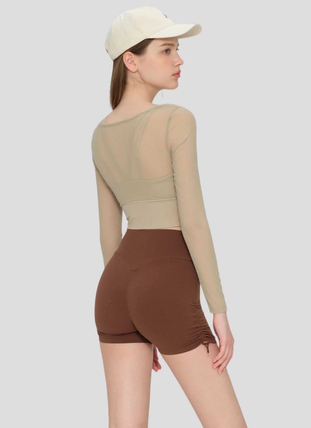 LuneFlow TCX42002 – Hauts de yoga sans couture en gros pour femmes – T-shirts de sport à manches longues respirants effet seconde peau pour le fitness et la course à pied