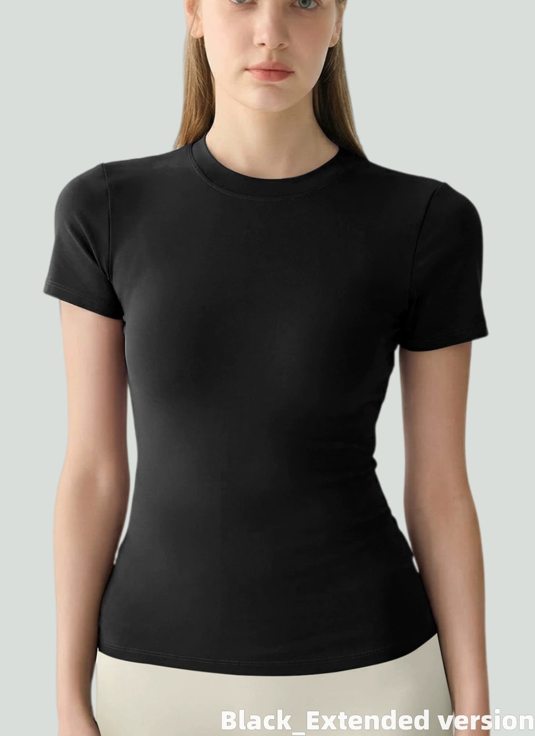 LuneFlow TCX42002 – Hauts de yoga sans couture en gros pour femmes – T-shirts de sport à manches longues respirants effet seconde peau pour le fitness et la course à pied