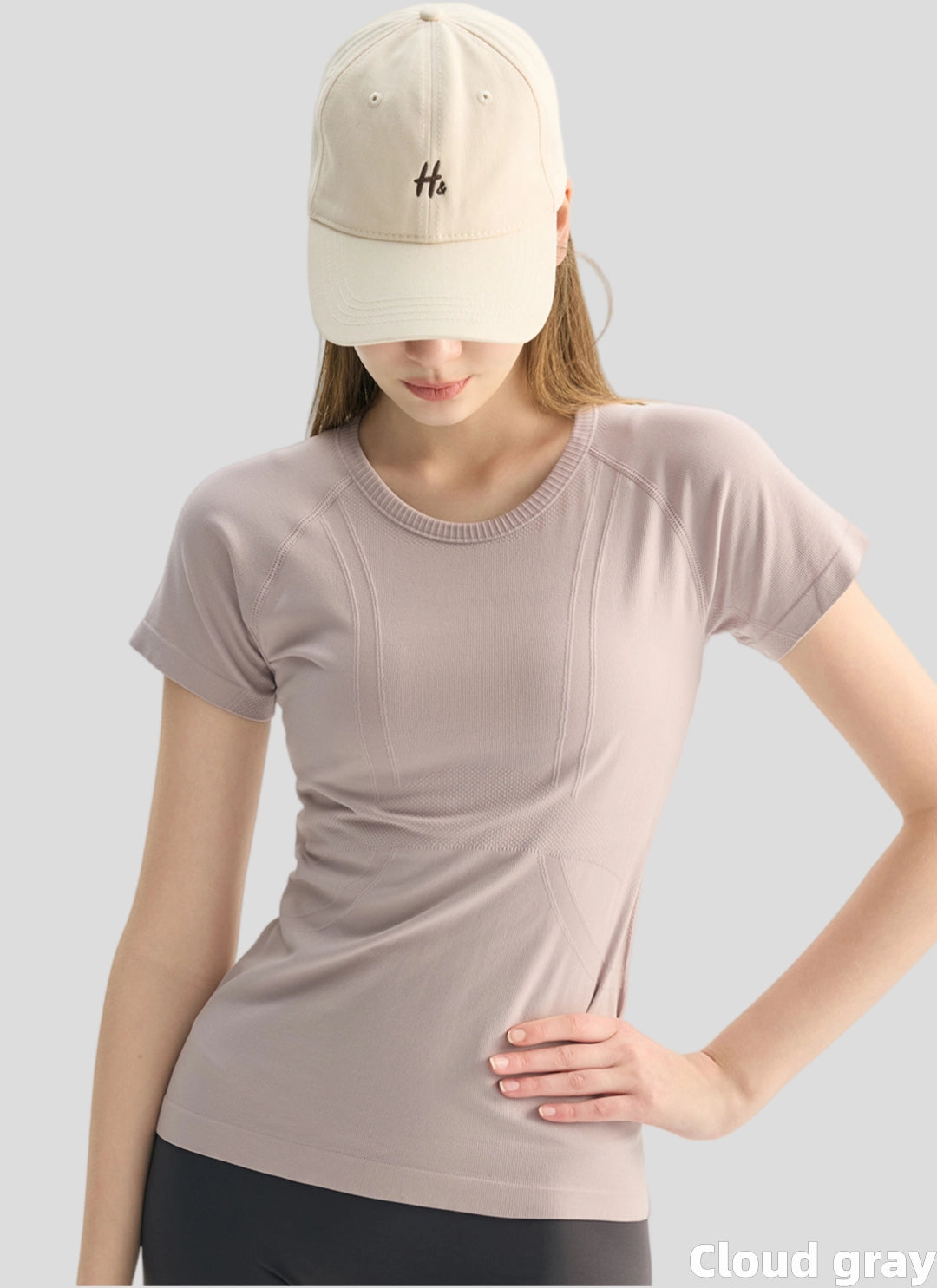 LuneFlow TCX42002 – Hauts de yoga sans couture en gros pour femmes – T-shirts de sport à manches longues respirants effet seconde peau pour le fitness et la course à pied