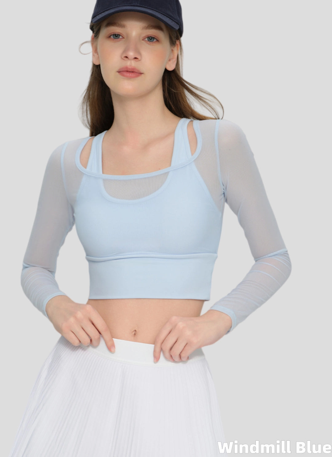 LuneFlow TCX42002 – Hauts de yoga sans couture en gros pour femmes – T-shirts de sport à manches longues respirants effet seconde peau pour le fitness et la course à pied