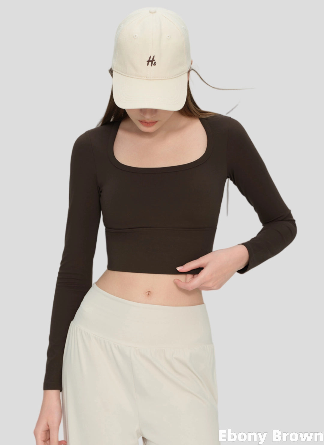 LuneFlow TCX42002 – Hauts de yoga sans couture en gros pour femmes – T-shirts de sport à manches longues respirants effet seconde peau pour le fitness et la course à pied