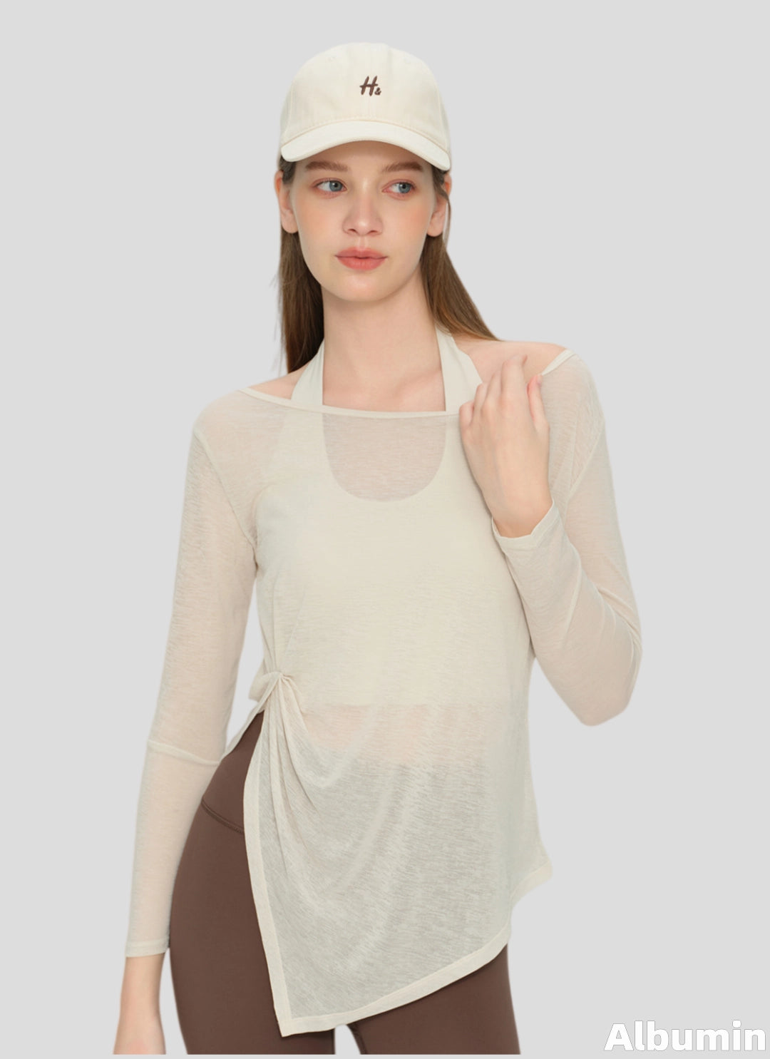 LuneFlow TCX42002 – Hauts de yoga sans couture en gros pour femmes – T-shirts de sport à manches longues respirants effet seconde peau pour le fitness et la course à pied