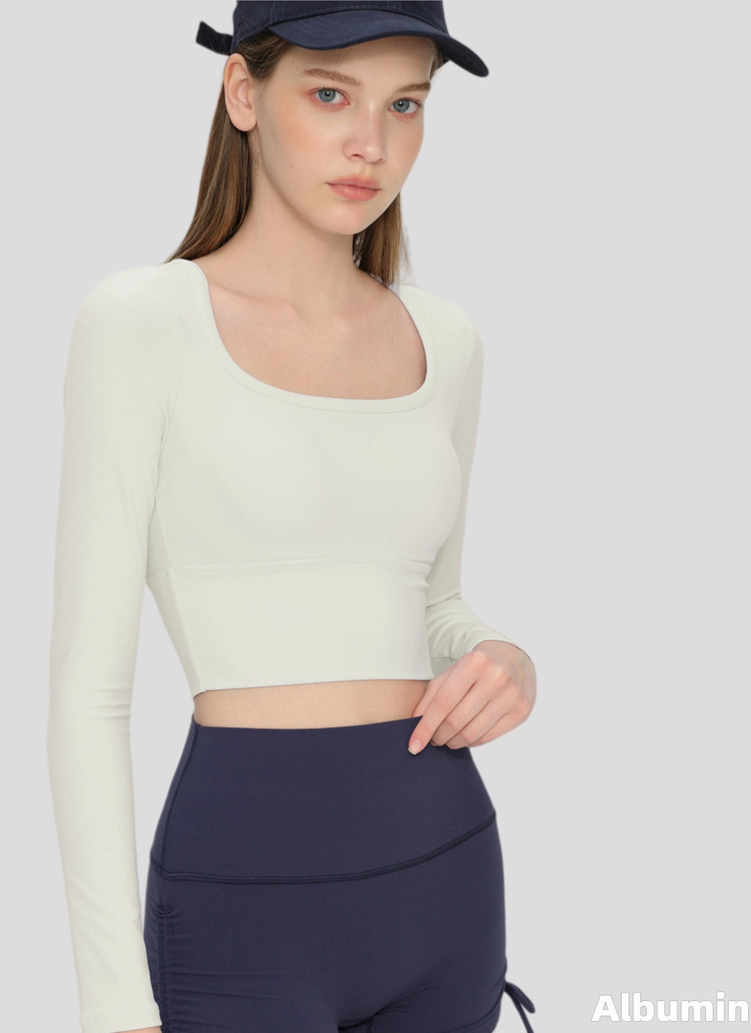 LuneFlow TCX42002 – Hauts de yoga sans couture en gros pour femmes – T-shirts de sport à manches longues respirants effet seconde peau pour le fitness et la course à pied