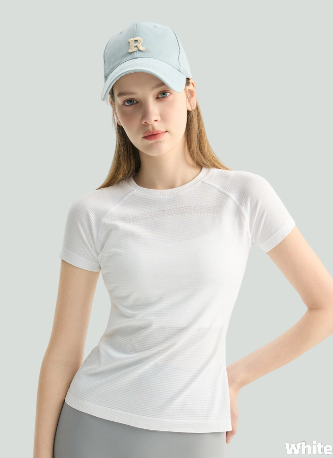 LuneFlow TCX42002 – Hauts de yoga sans couture en gros pour femmes – T-shirts de sport à manches longues respirants effet seconde peau pour le fitness et la course à pied