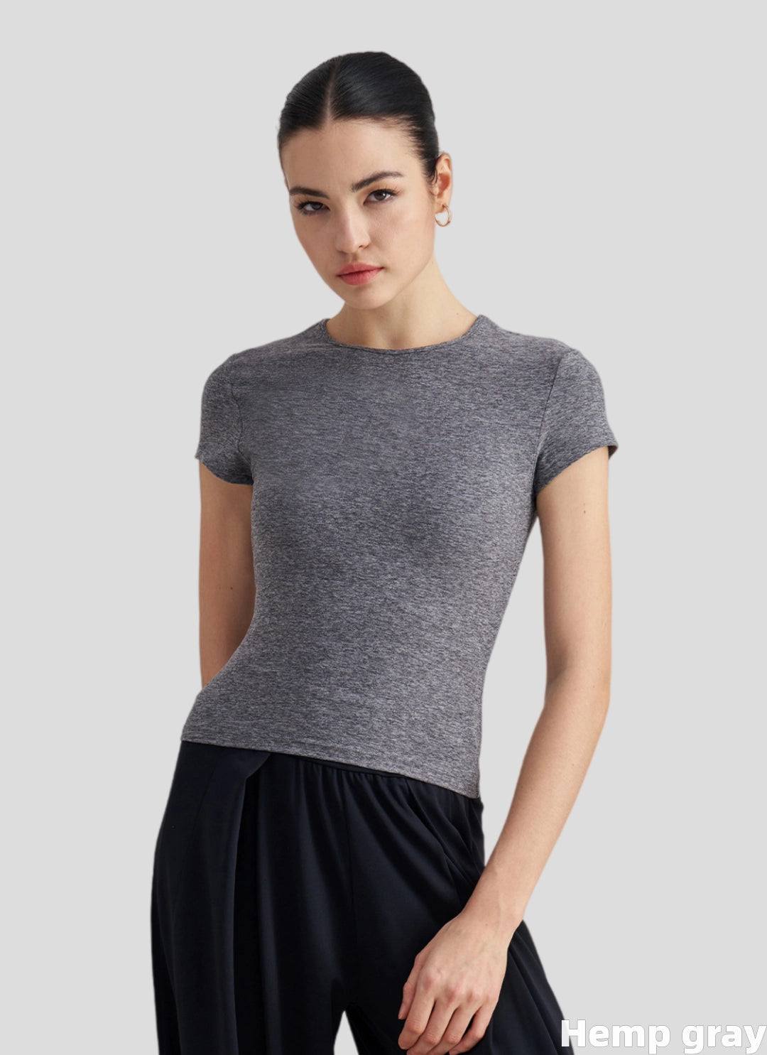 LuneFlow TCX42002 – Hauts de yoga sans couture en gros pour femmes – T-shirts de sport à manches longues respirants effet seconde peau pour le fitness et la course à pied