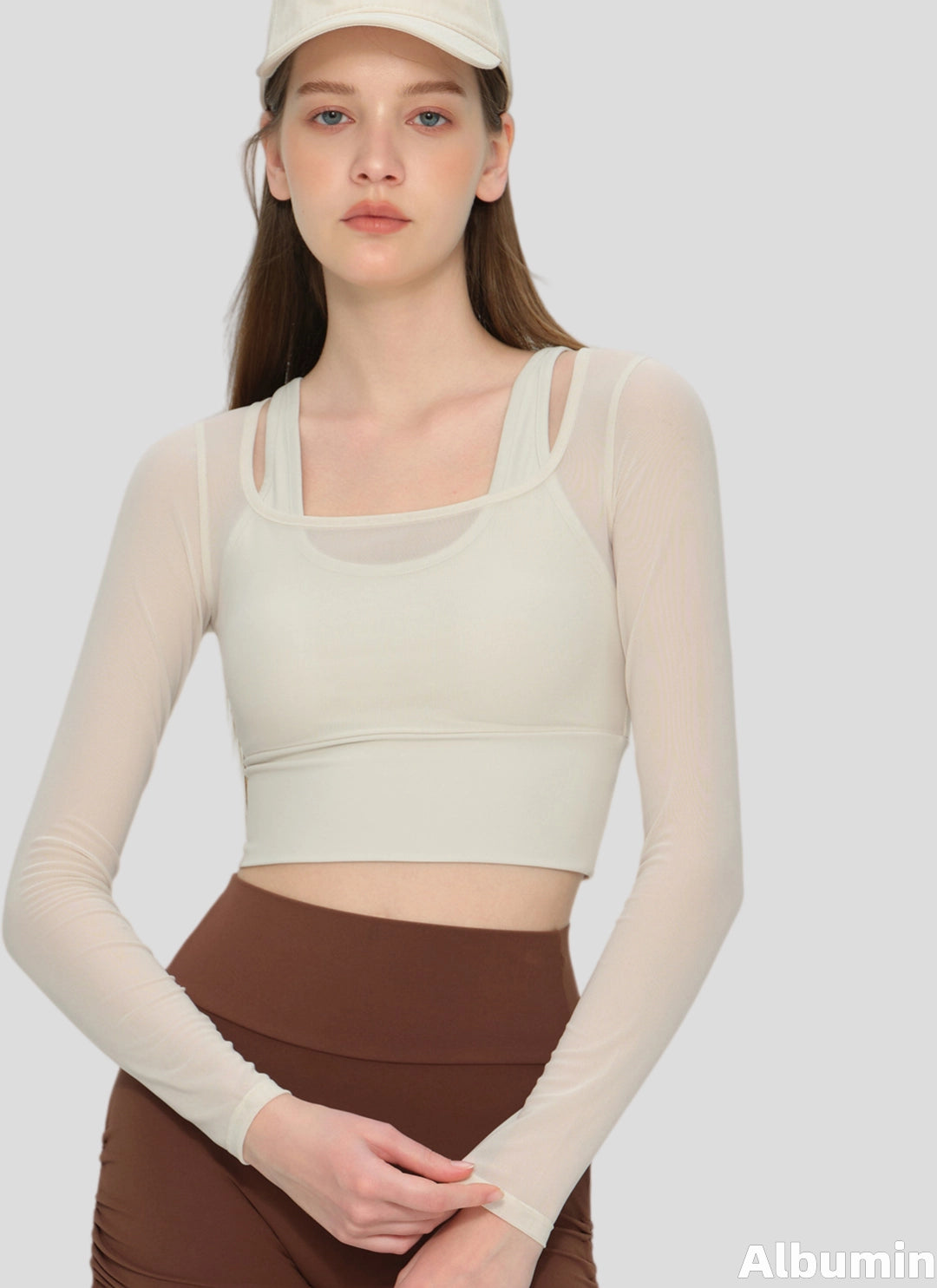 LuneFlow TCX42002 – Hauts de yoga sans couture en gros pour femmes – T-shirts de sport à manches longues respirants effet seconde peau pour le fitness et la course à pied