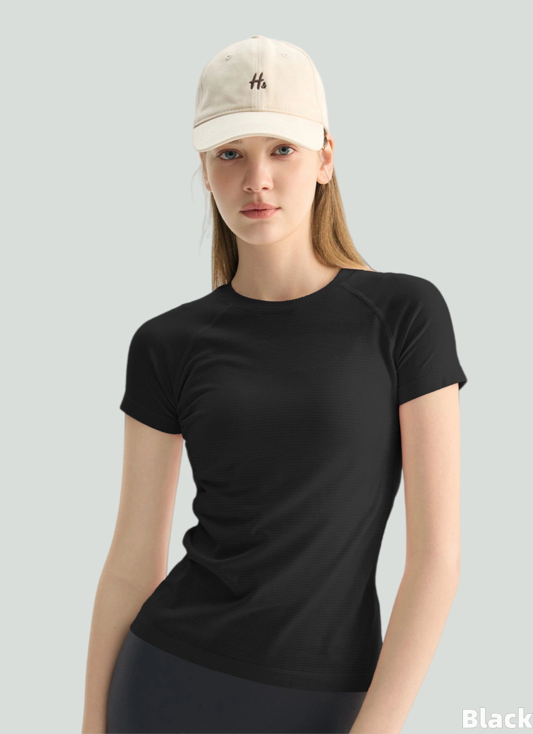 LuneFlow TCX42002 – Hauts de yoga sans couture en gros pour femmes – T-shirts de sport à manches longues respirants effet seconde peau pour le fitness et la course à pied