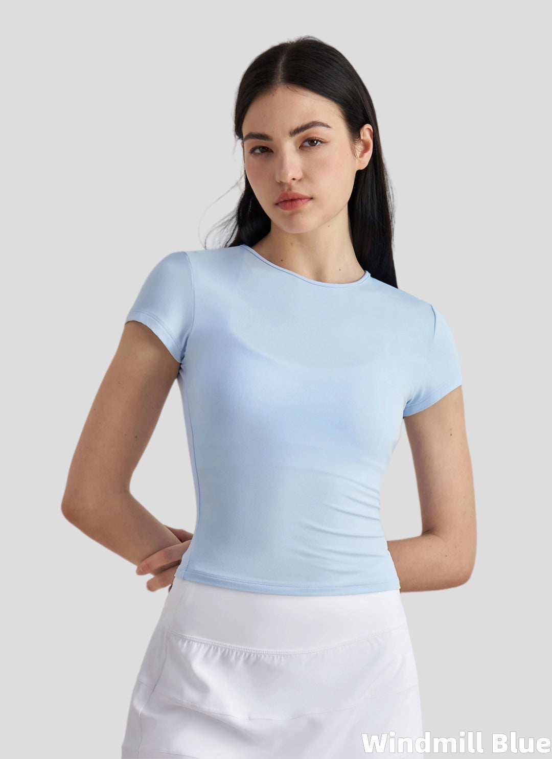 LuneFlow TCX42002 – Hauts de yoga sans couture en gros pour femmes – T-shirts de sport à manches longues respirants effet seconde peau pour le fitness et la course à pied