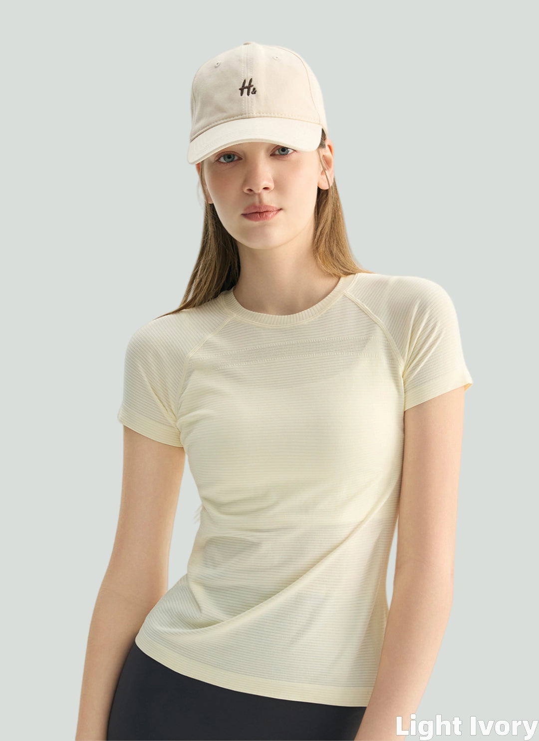 LuneFlow TCX42002 – Hauts de yoga sans couture en gros pour femmes – T-shirts de sport à manches longues respirants effet seconde peau pour le fitness et la course à pied
