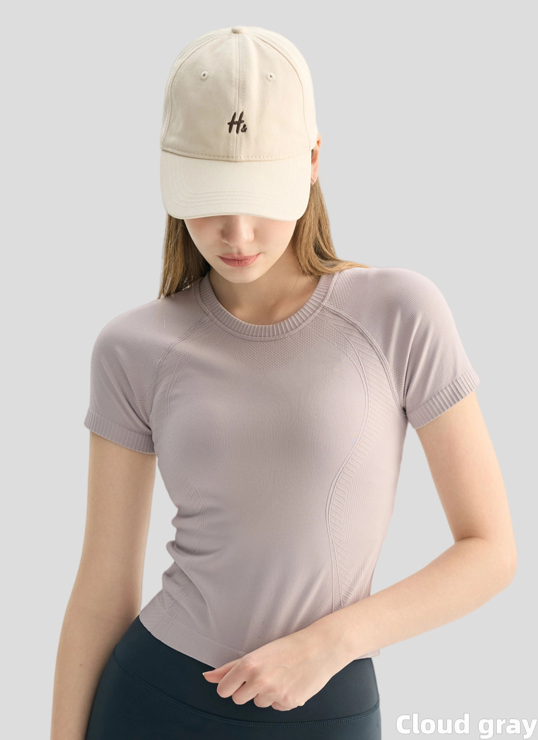 LuneFlow TCX42002 – Hauts de yoga sans couture en gros pour femmes – T-shirts de sport à manches longues respirants effet seconde peau pour le fitness et la course à pied