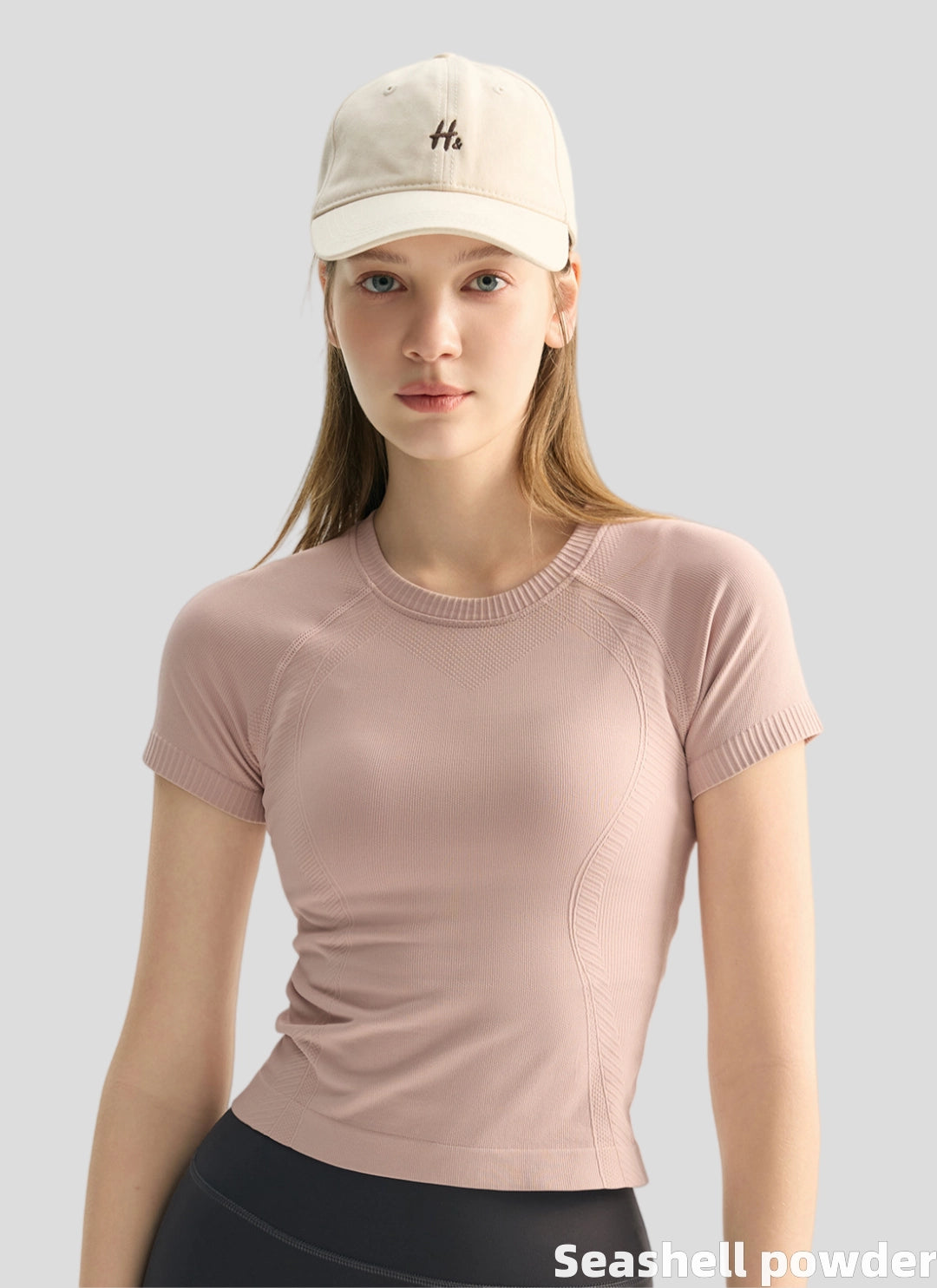 LuneFlow TCX42002 – Hauts de yoga sans couture en gros pour femmes – T-shirts de sport à manches longues respirants effet seconde peau pour le fitness et la course à pied