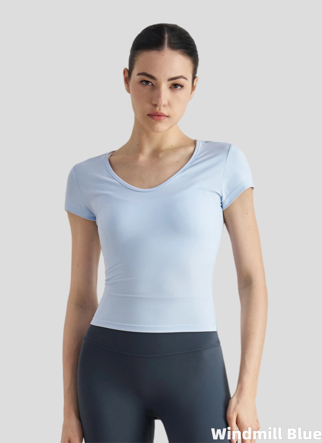LuneFlow TCX42002 – Hauts de yoga sans couture en gros pour femmes – T-shirts de sport à manches longues respirants effet seconde peau pour le fitness et la course à pied