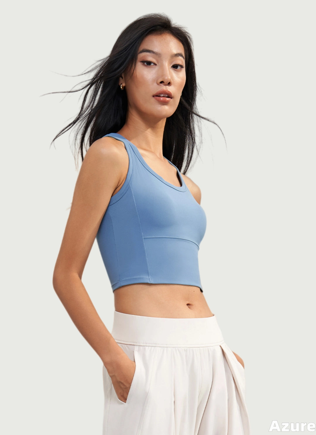 LuneFlow TCX42002 – Hauts de yoga sans couture en gros pour femmes – T-shirts de sport à manches longues respirants effet seconde peau pour le fitness et la course à pied