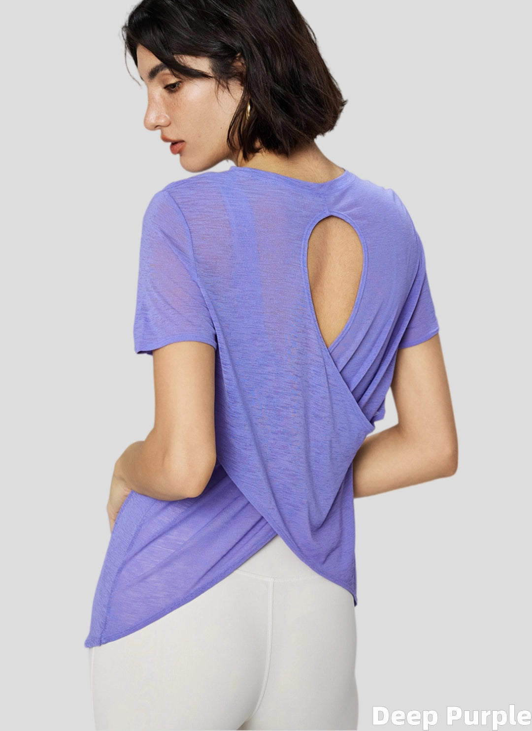 LuneFlow TCX42002 – Hauts de yoga sans couture en gros pour femmes – T-shirts de sport à manches longues respirants effet seconde peau pour le fitness et la course à pied