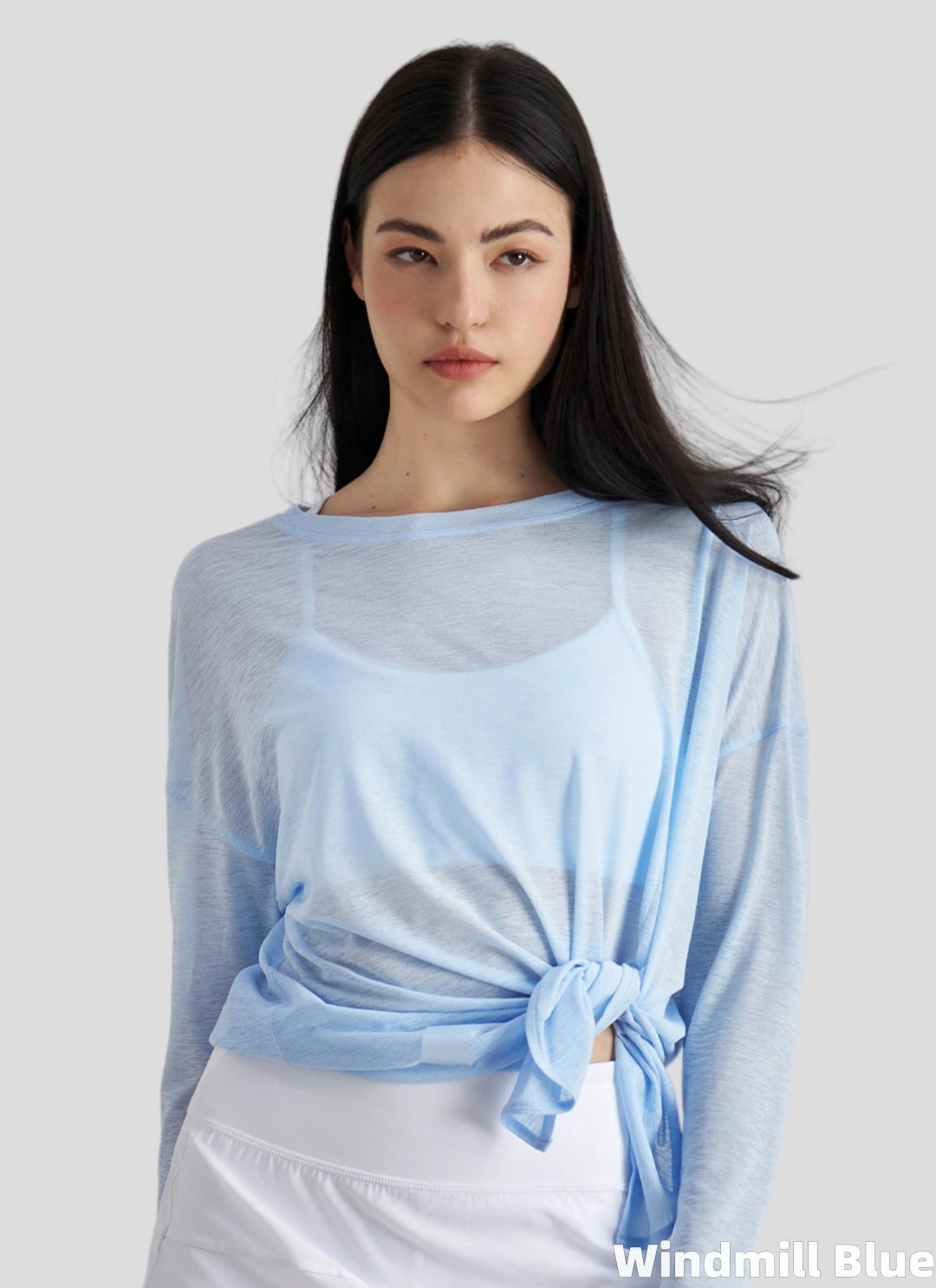LuneFlow TCX42002 – Hauts de yoga sans couture en gros pour femmes – T-shirts de sport à manches longues respirants effet seconde peau pour le fitness et la course à pied