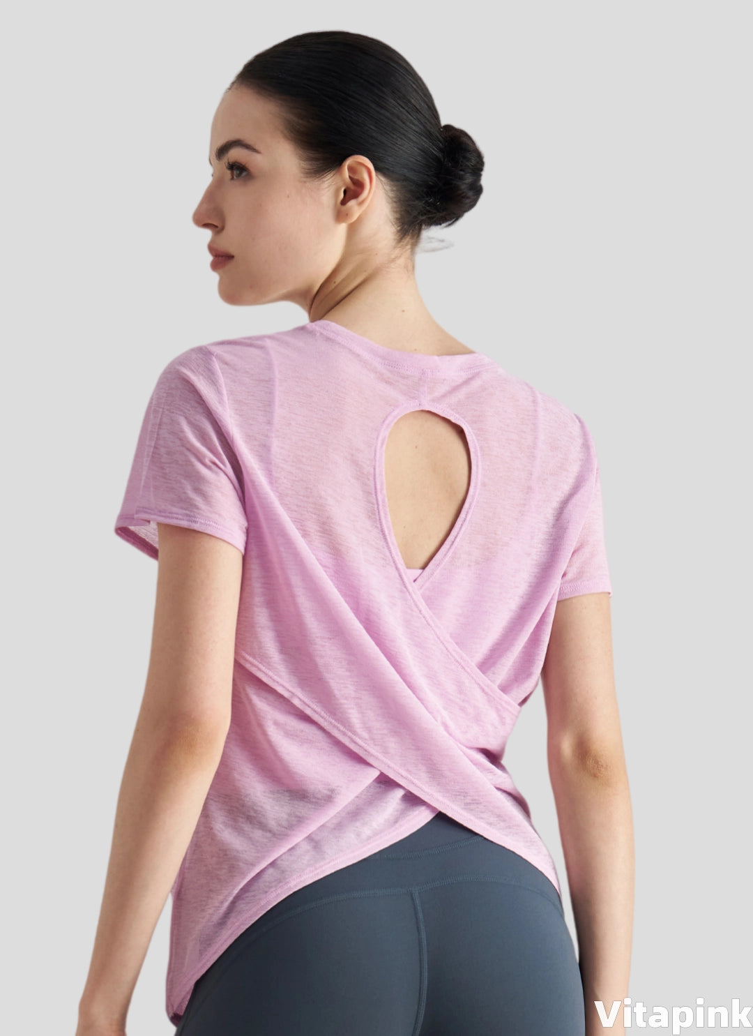 LuneFlow TCX42002 – Hauts de yoga sans couture en gros pour femmes – T-shirts de sport à manches longues respirants effet seconde peau pour le fitness et la course à pied