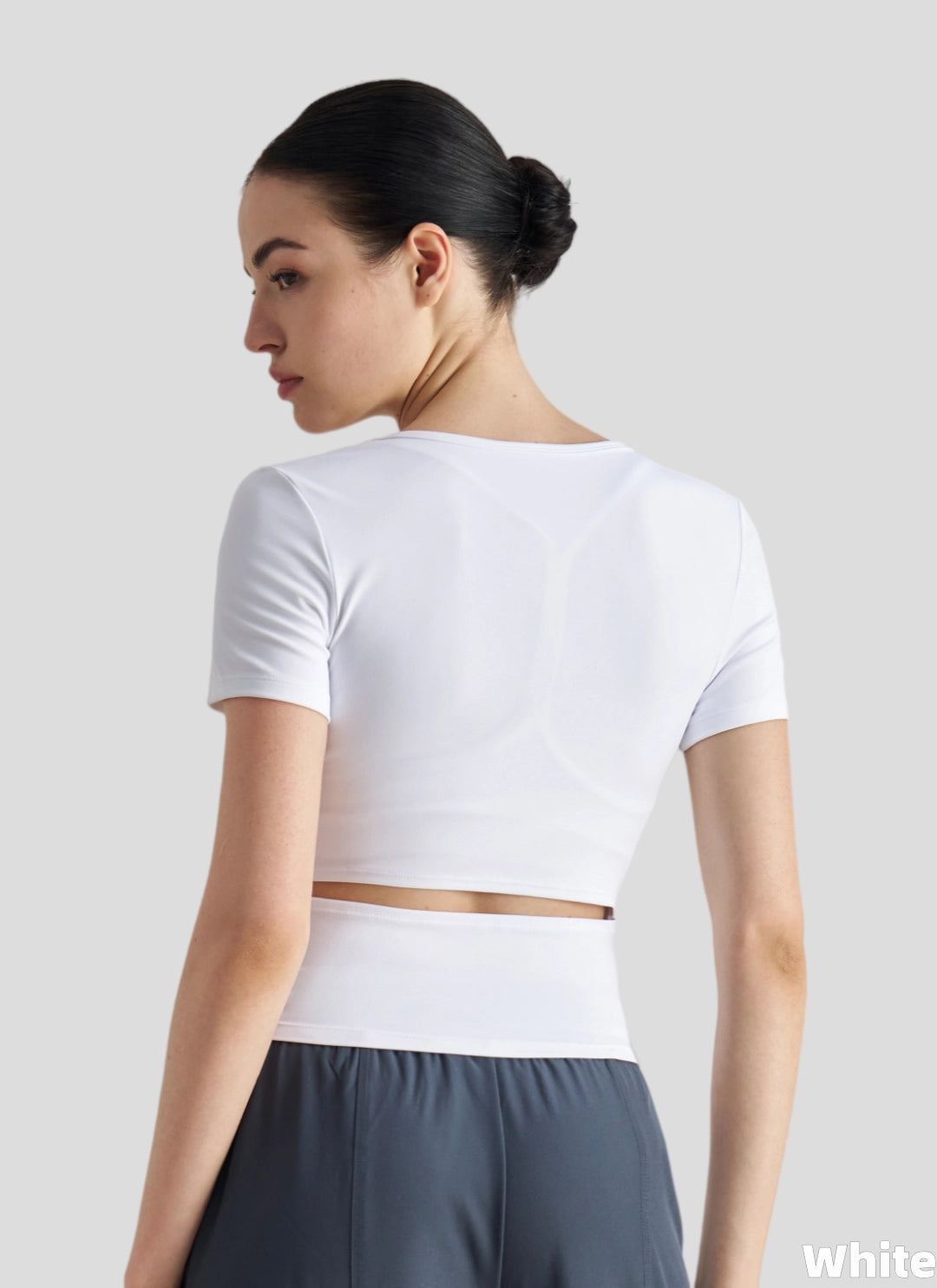 LuneFlow TCX42002 – Hauts de yoga sans couture en gros pour femmes – T-shirts de sport à manches longues respirants effet seconde peau pour le fitness et la course à pied