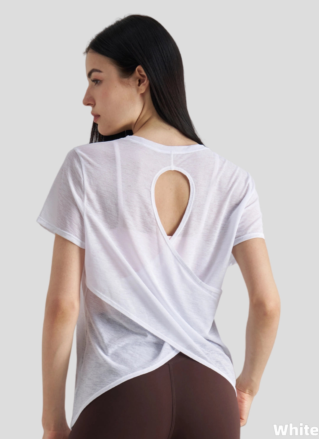 LuneFlow TCX42002 – Hauts de yoga sans couture en gros pour femmes – T-shirts de sport à manches longues respirants effet seconde peau pour le fitness et la course à pied