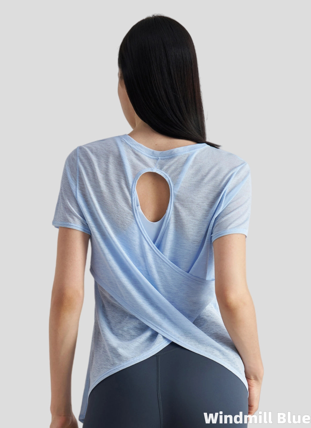 LuneFlow TCX42002 – Hauts de yoga sans couture en gros pour femmes – T-shirts de sport à manches longues respirants effet seconde peau pour le fitness et la course à pied