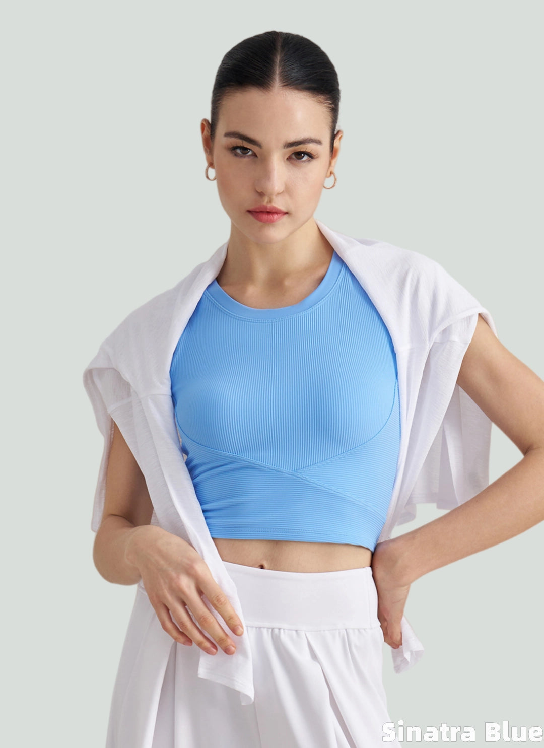 LuneFlow TCX42002 – Hauts de yoga sans couture en gros pour femmes – T-shirts de sport à manches longues respirants effet seconde peau pour le fitness et la course à pied