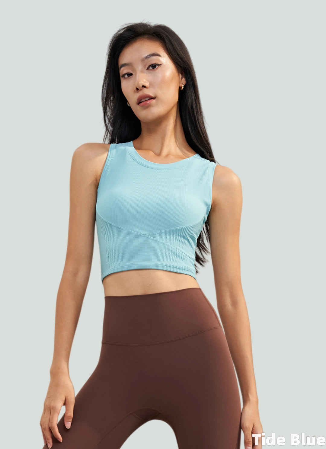 LuneFlow TCX42002 – Hauts de yoga sans couture en gros pour femmes – T-shirts de sport à manches longues respirants effet seconde peau pour le fitness et la course à pied