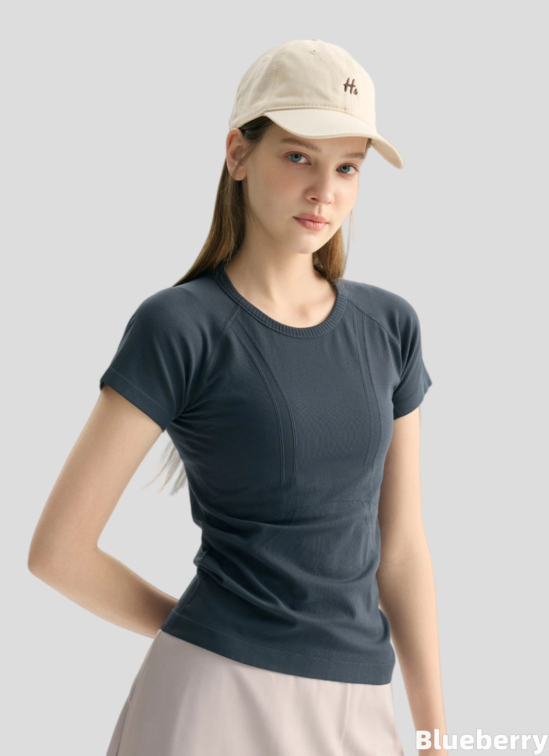 LuneFlow TCX42002 – Hauts de yoga sans couture en gros pour femmes – T-shirts de sport à manches longues respirants effet seconde peau pour le fitness et la course à pied